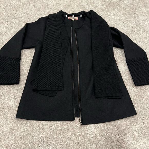 Beyond Threads Womens Alpaca Wool Black Full Zip Coat Size Small Great Condition - Picture 7 of 9